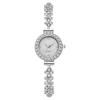 Niche Fashion Round Full‑Diamond Women Quartz Watch Diamond‑Inlaid Pull‑Out Bracelet Student Ladies Wristwatch