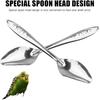 YAODHAOD 4.7" Bird Parrot Stainless Steel Metal Feeding Spoon Parrot Feeding Scoops Hand Feeding Spoons for Parrot (3PCS)