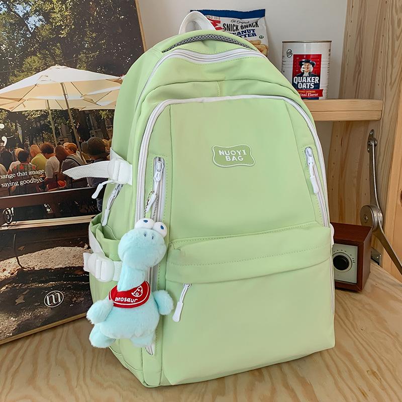 School bag children girls elementary school students solid color backpack junior high school students high school students high quality