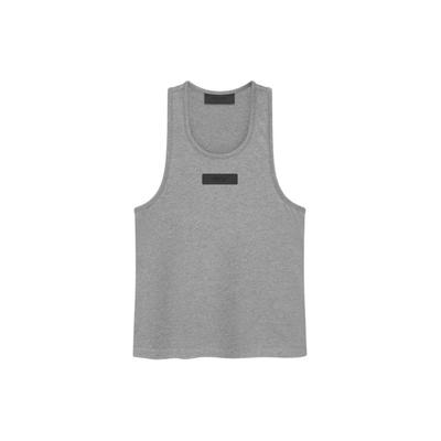 Essentials Tank Top Dark Heather Oatmeal Women Tops Grey 125SP245493FW