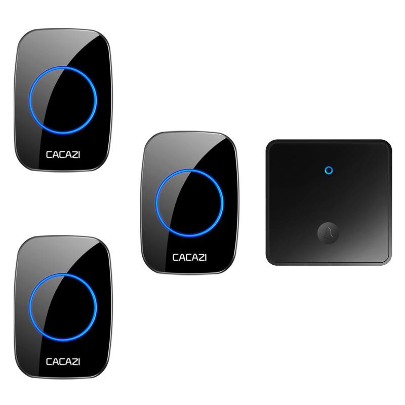 Self-Powered Wireless Doorbell with Large Panel and Smart Remote Control, One-to-Three Long-Distance for Home Use