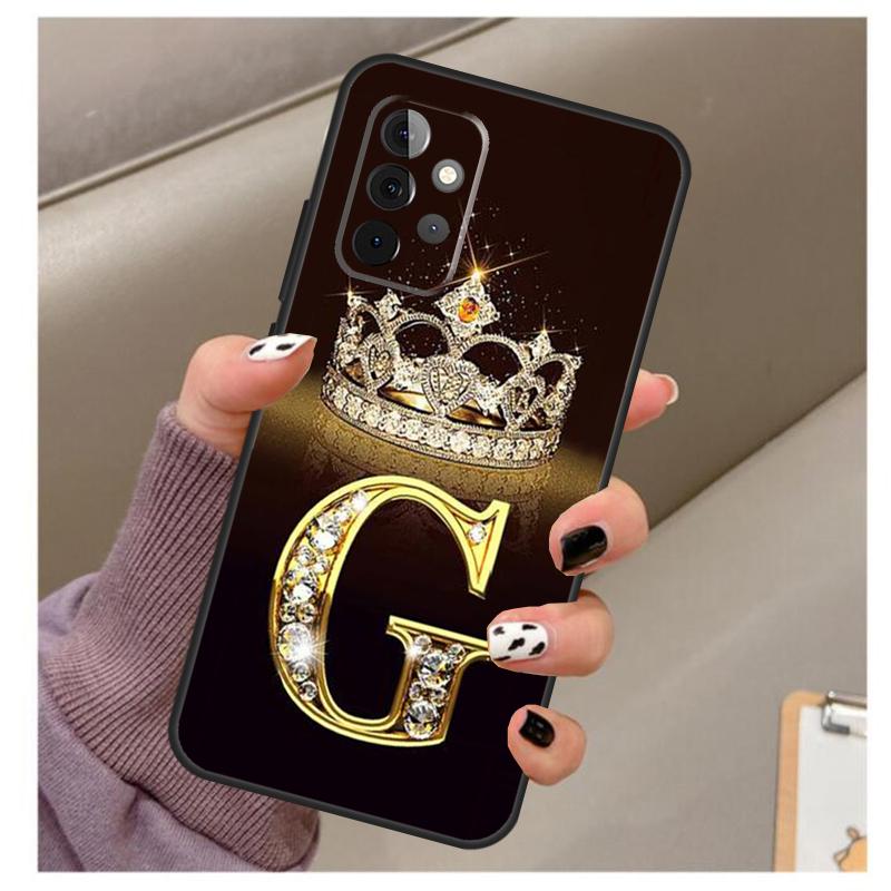 

Letter Monogram Gold Marble Case For Samsung Galaxy A56 A16 A26 A36 A06 A52 A53 A33 A13 A34 A54 A14 A15 A35 A55 A22 A32 Samsung A23