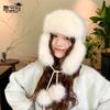 Winter cold-proof and warm hat women's windproof ear protection shows a small face pullover hat outdoor cycling thickened plush