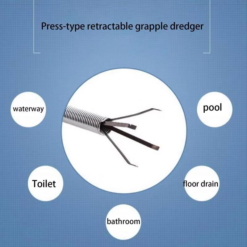 1/3pcs 90/160cm Multifunctional Pipe Dredging Tool Shower Tub Toilet Clogged Household Kitchen Water Channel Cleaning Gripper