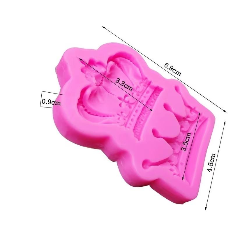 Creative 3D Crowns Princess Silicone Mold Fondant Cake Cupcake Decorating Tools Clay Resin Candy Molds Kitchen Baking Supplies