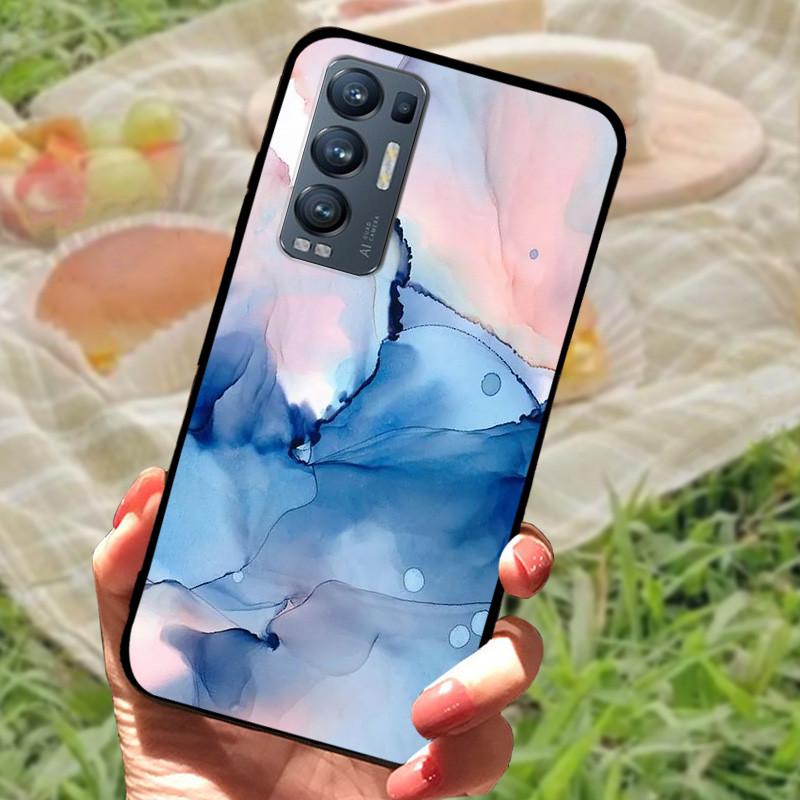 For OPPO Find X3 Neo Case Cover Silicone Soft Marble Black Bumper Funda Coque for Oppo Find X3 Lite Protective Capa FindX3 Neo