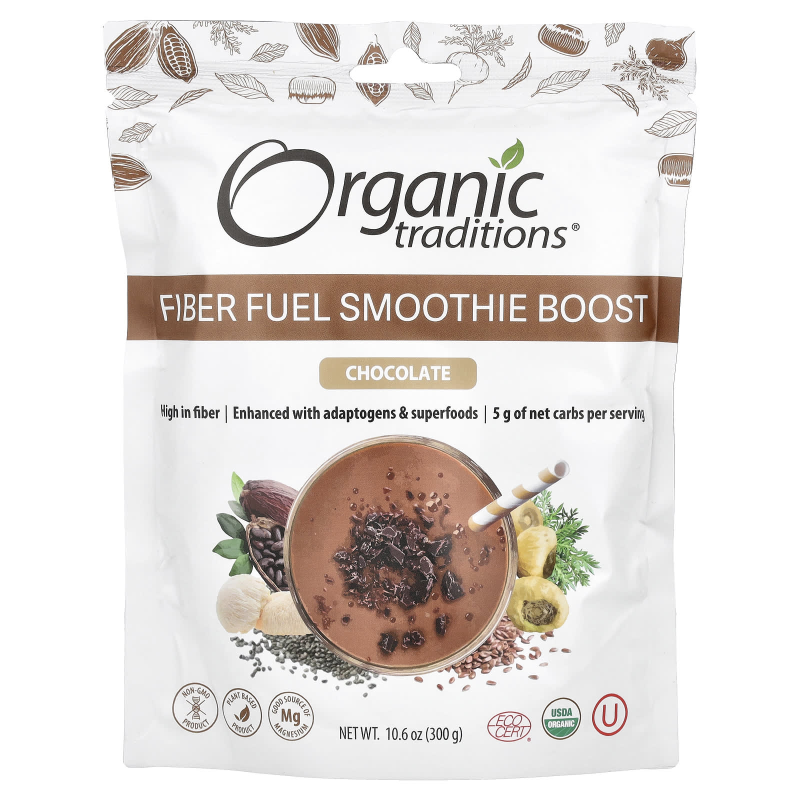 

Fiber Fuel Smoothie Boost, Chocolate Flavor, 300G (10.6Oz)