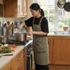 Oil-Proof Cooking Apron Adjustable Work Apron Simple Dirt-Resistant Workwear  Bar