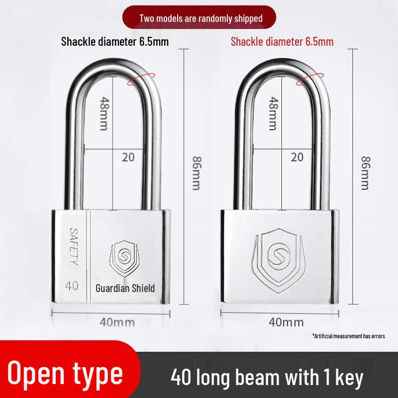 Extended Padlock Cabinet Lock, Long Beam & Handle, U-Shaped Household Door Lock