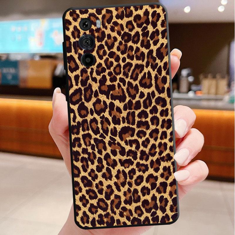 Phone Case For Motorola Edge 50 40 Pro 60 50 40 30 Ultra Neo Fusion Moto G85 G72 G53 G54 G84 G13 G32 Tiger Leopard Print