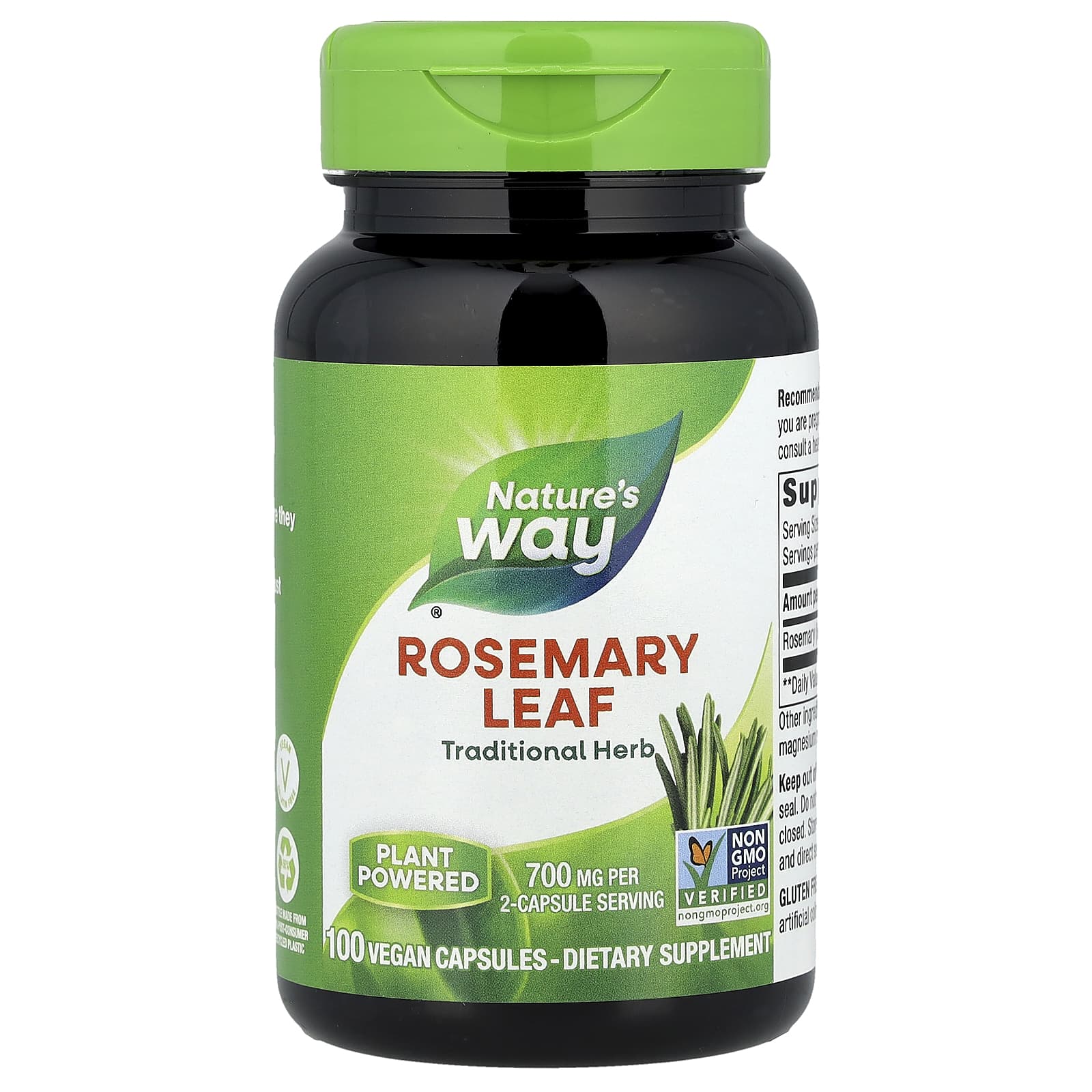 

Nature S Way, Rosemary Leaf, 700Mg, 100 Veggie Caps (350Mg per Capsule)