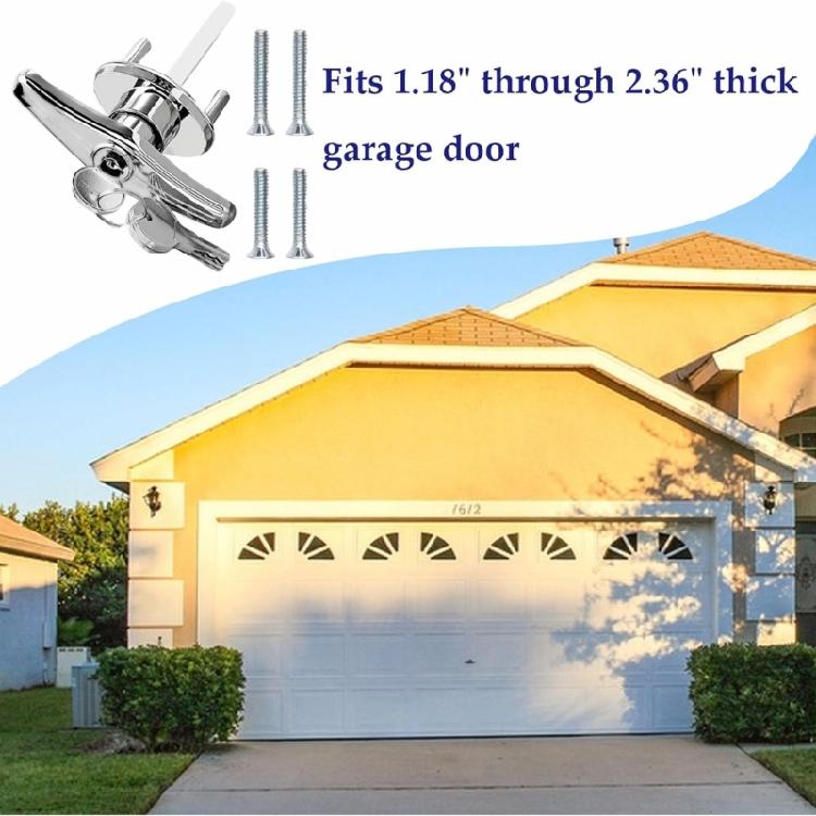 Rustproof Zincs Alloys Garage Lock T Handle Design 2 Key Included For Effortlessly Installation And Security