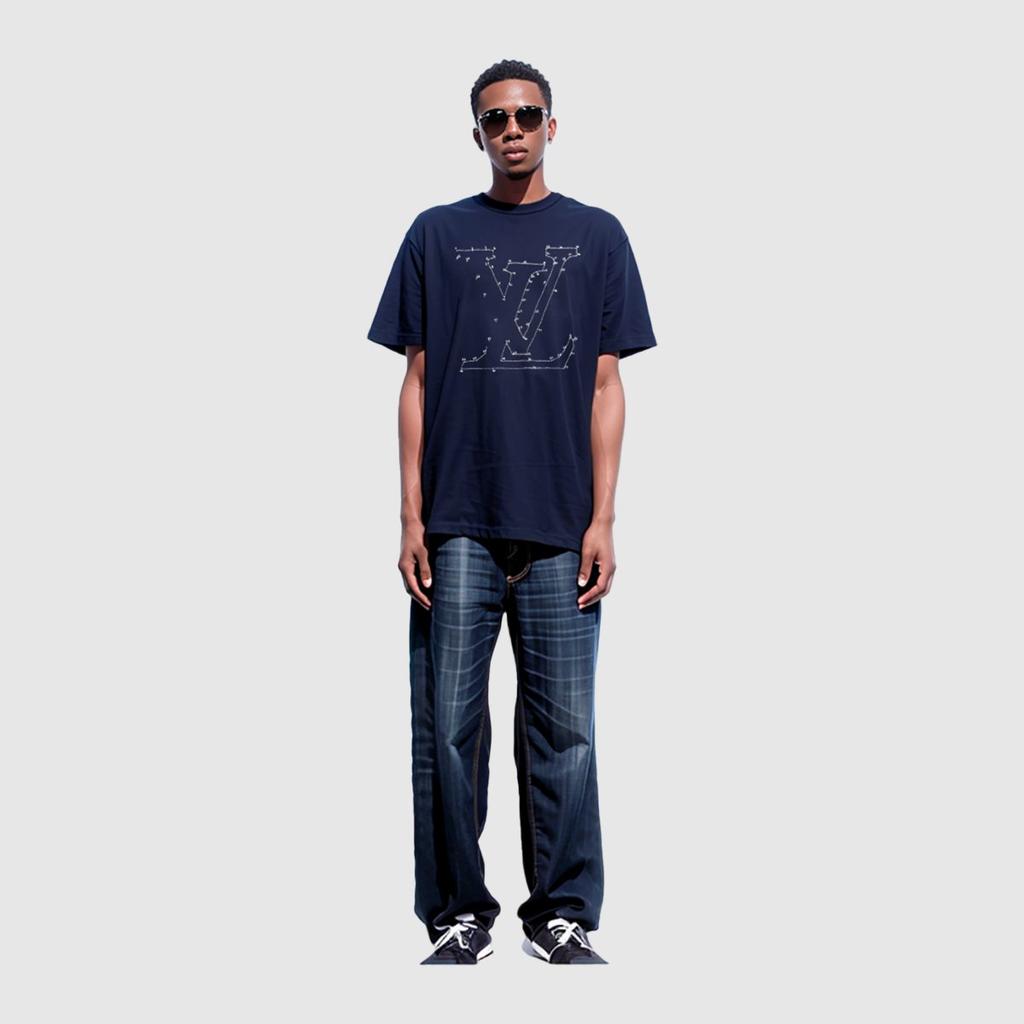Louis Vuitton T Shirt Men's Blue 1A96L5