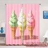 2pcs   2D FLAT PRINTING Curtains (Without Rod) TripleTreats Fashionable Chic Curtains Versatile Polyester Curtains Home Decor