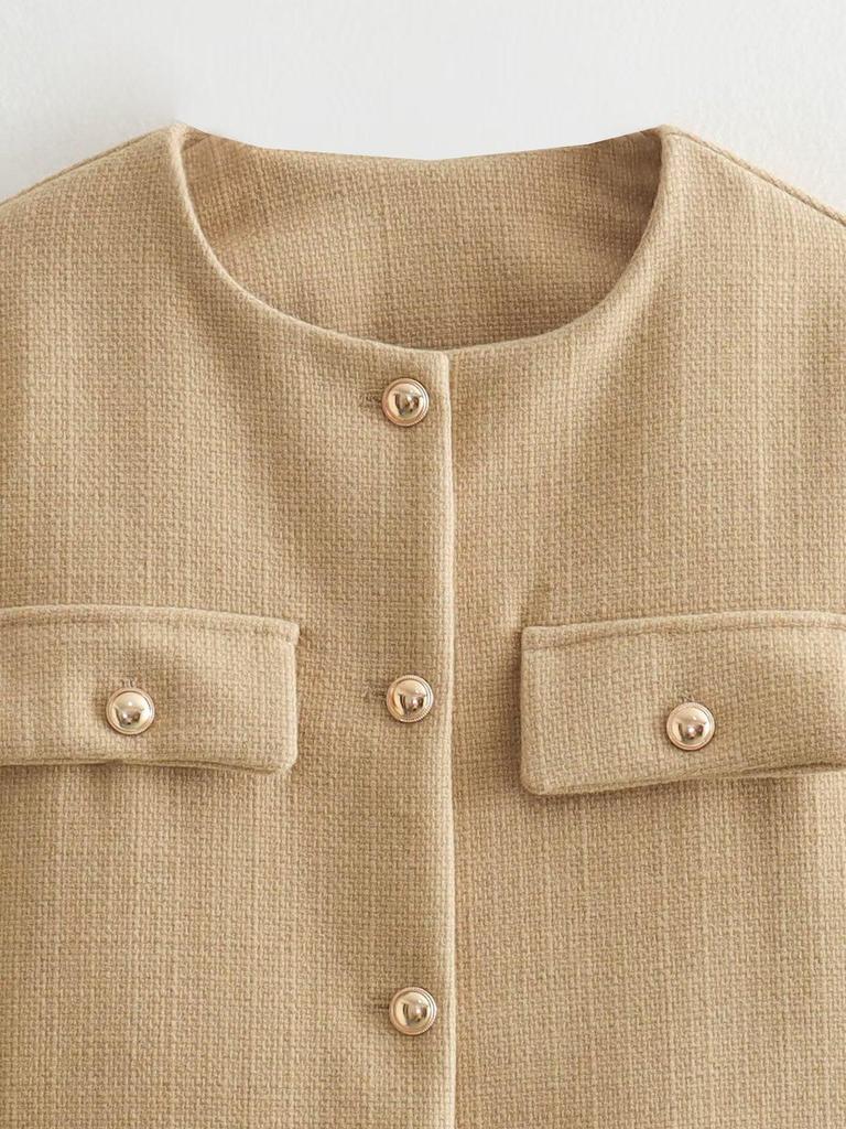 Women's European & American Fashion Casual Single-Breasted Jacket Coat, Autumn/Winter 2025, Style B88646