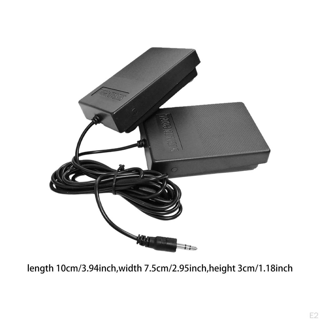 Electronic Drum Pedal Black 3.5mm Plug Compact Footswitch Accessory for Synthesizers