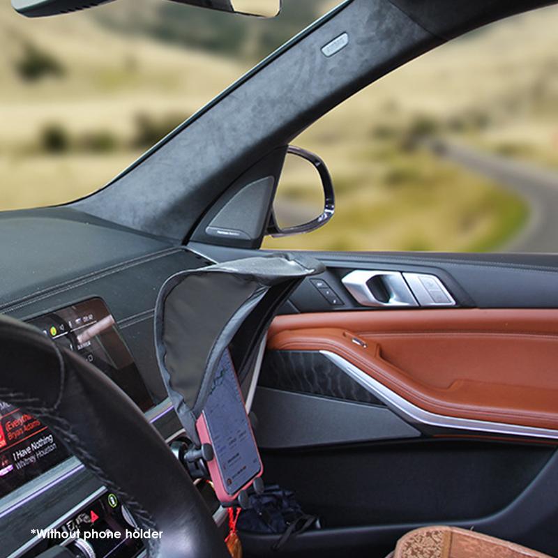 Cell Phone Sun Visor Glare Blocking Phone Stand Sun Shade Car Phone Heat Isolation Umbrella Auto Interior Accessories
