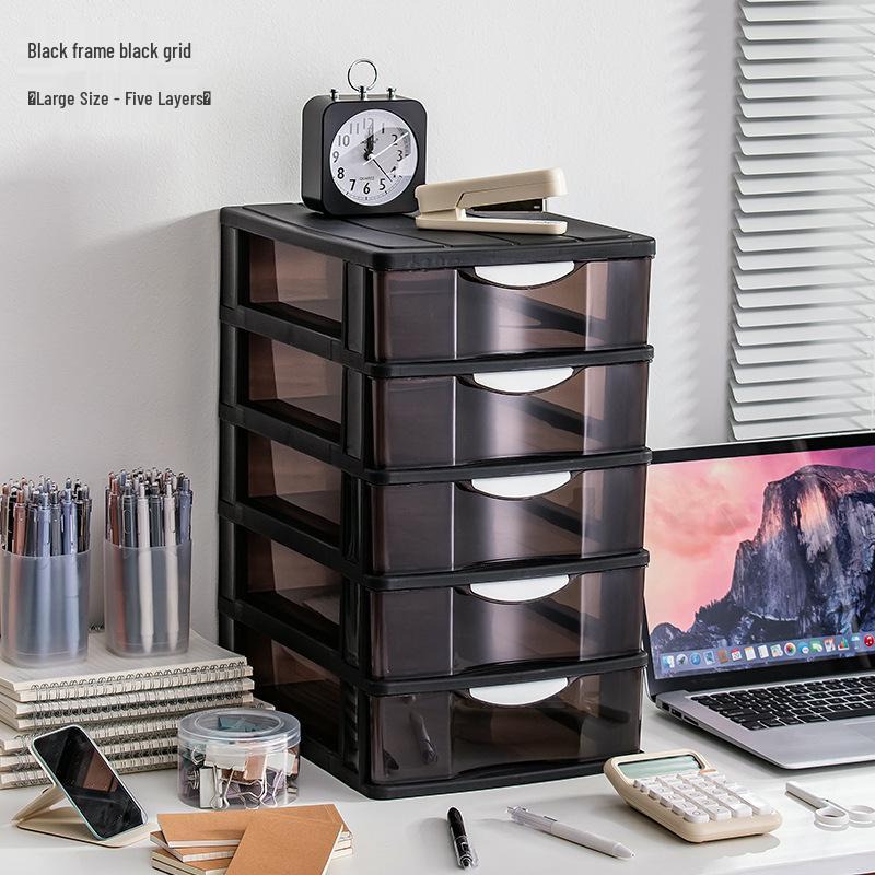 Transparent Drawer-Style Desktop Storage Box for Household Items and Cosmetics