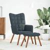 VidaXL Chaise de relaxation avec tabouret Gris foncé Velours, chaise, chaise de salon, fauteuil relax, chaise longue, siège 4016822