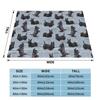 The Scottish Terrier Fleece Throw Blanket Scottie Dog Tartan Skye Blanket for Bedding Car Super Soft Bedroom Quilt