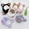 Winter Warm Plush Earmuffs for Women Girls Children Riding Ski Ear Protection Cartoon Cat Ear Cover Glitter Earflap Fur Soft