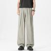 Lyocell Tencel pants men's straight loose large size trend versatile summer thin breathable casual trousers