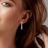 925 Silver Hoop Earrings for Woman Pendientes Zircon Heart Shape Star Eardrop Original Earring Fashion Jewelry