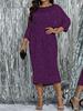 Elegant Plus Size Waist-Cinching Batwing Sleeve Formal Long Dress (2026 Exclusive)