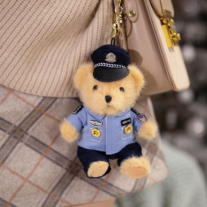 Police Bear Doll Traffic Police Bear Doll Fire Bear Teddy Bear Plush Toy Publicity and Education Activity Gifts