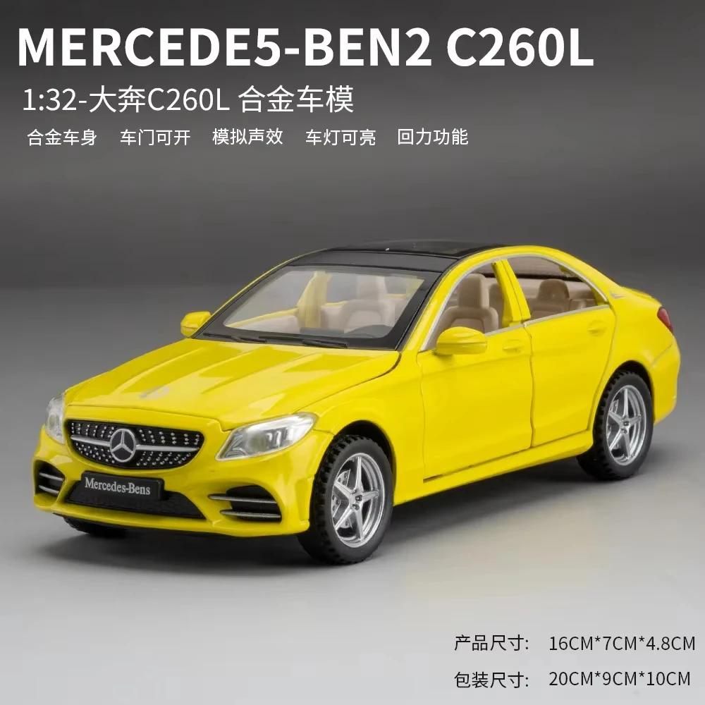AATK1 Diecast 1/32 Benz C260L Alloy Car Model Metal Toy Vehicles Miniature Voiture Children Boy Car Toy Birthday Gift  Love Toys