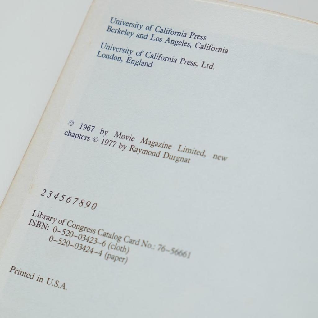 [USED] LUIS BUNUEL 1977 Out of Print Book by R. Durgnat