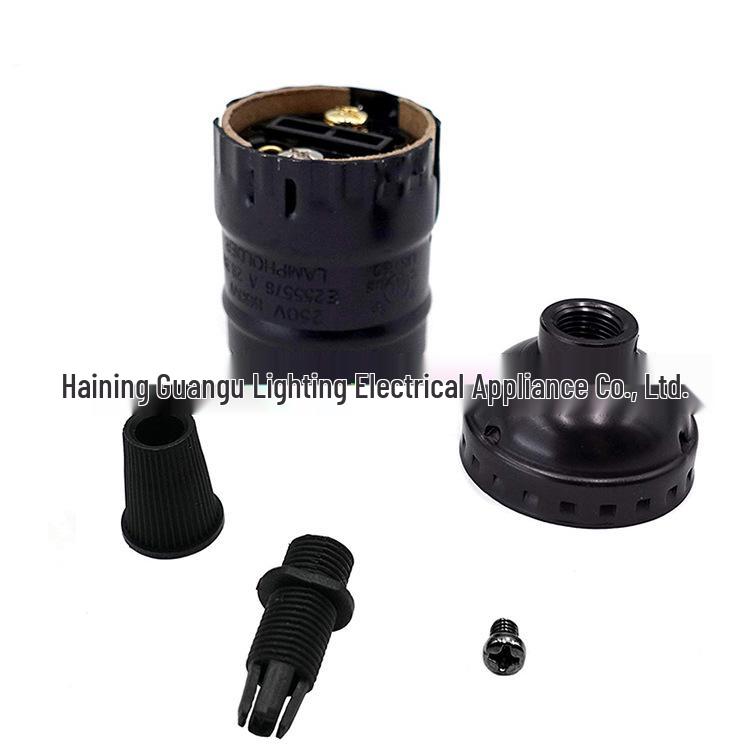Pearl Black Vintage E26/E27 Aluminum Edison Pendant Lampholder for DIY Light Fixtures