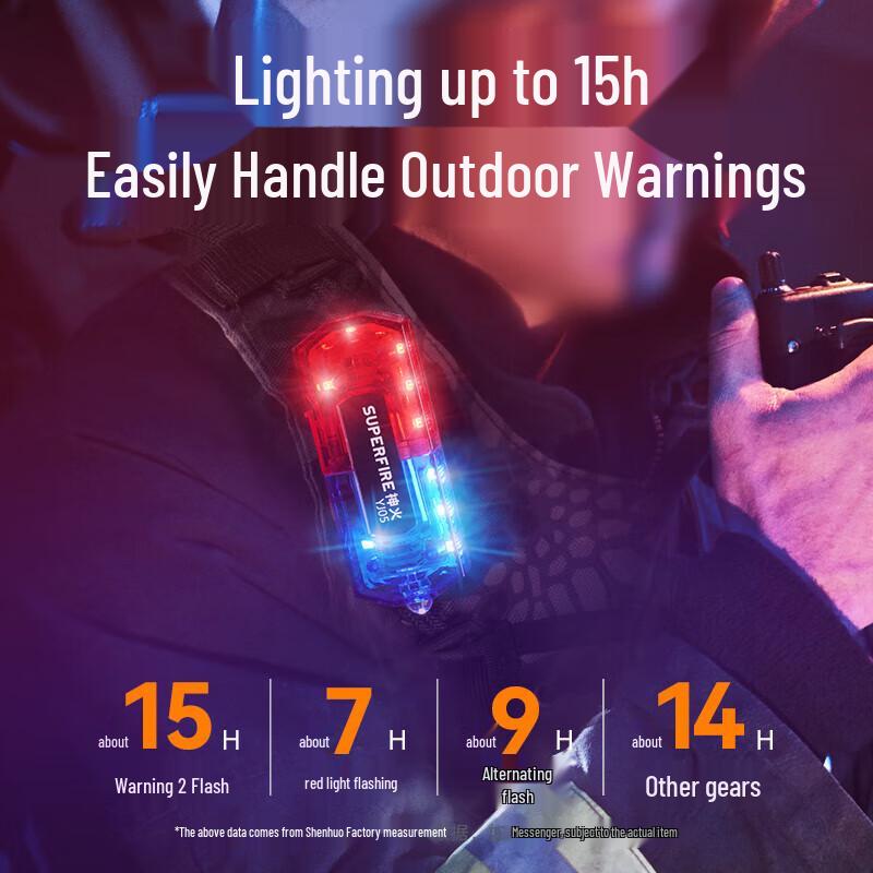 Shenhuo YJ05 Multi-function Red/Blue Flashing Shoulder Light