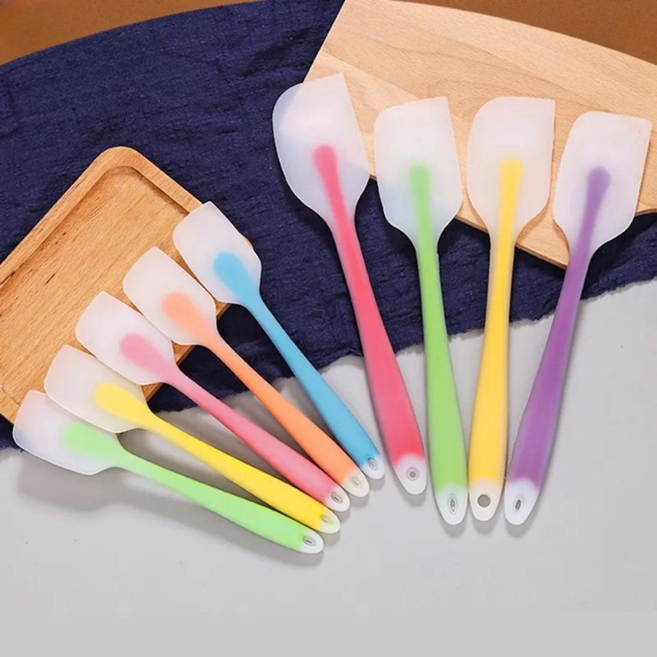 Silicone Cream Butter Cooking Spatula Heat Resistant Utensils Scrape Decorator Translucent Kitchen Baking Tools