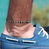 Herren Surfer Knöchelketten, Bohemia Handgefertigte Seil Kordel Kette Barfuß Knöchel für Jungen Männlich Sommer Urlaub Strand Schmuck, Länge Verstellbar