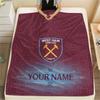 Benutzerdefinierte West Ham United Flanelldecke, Hohe Qualität, Bequem für alle Jahreszeiten, Heimdekoration, Wärme und Komfort