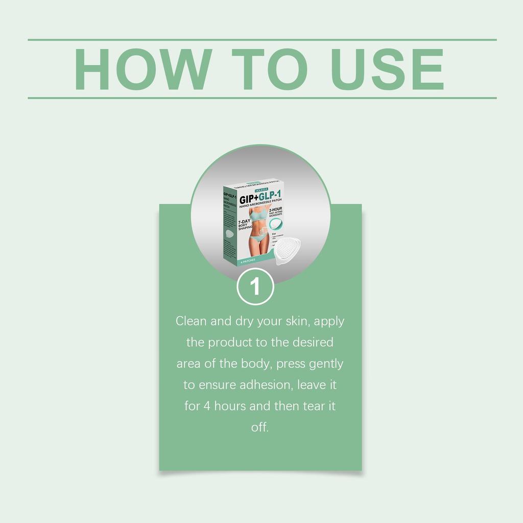 GIP+GLP Nanos Microneedles Patch GLP-1 Microneedles Patch Unisex Gentle Body Slimming Stickers Daily Lazy Care Patch for Adults