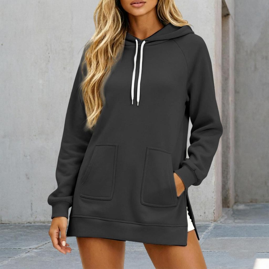 Women's Loose Fit Hoodie Sweatshirt with Pockets for Casual Everyday Wear