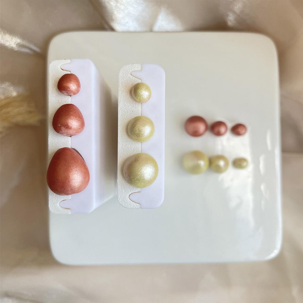 Polymer Clay Perlenroller zum Basteln von runden und eiförmigen Perlen mit 3 Größenoptionen Schmuckherstellungswerkzeug Langlebige PLA-Form