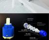 Square Single-Hole Bathroom Faucet for Hot/Cold Water
