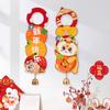 2025 New Year Door Handle Decoration with Tassels Cartoon Hanging Traditional