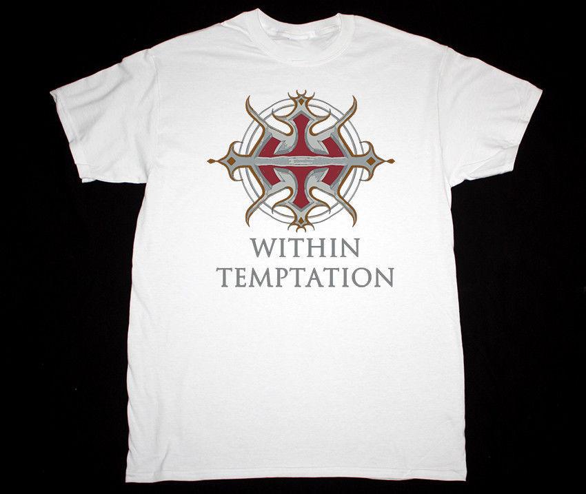 WITHIN TEMPTATION LOGO NEW WHITE T Shirt Full Size S to 5Xl BT1061 L