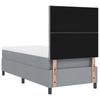 Box Spring Bed with Headboard Light Gray 90 x 190 cm Fabric