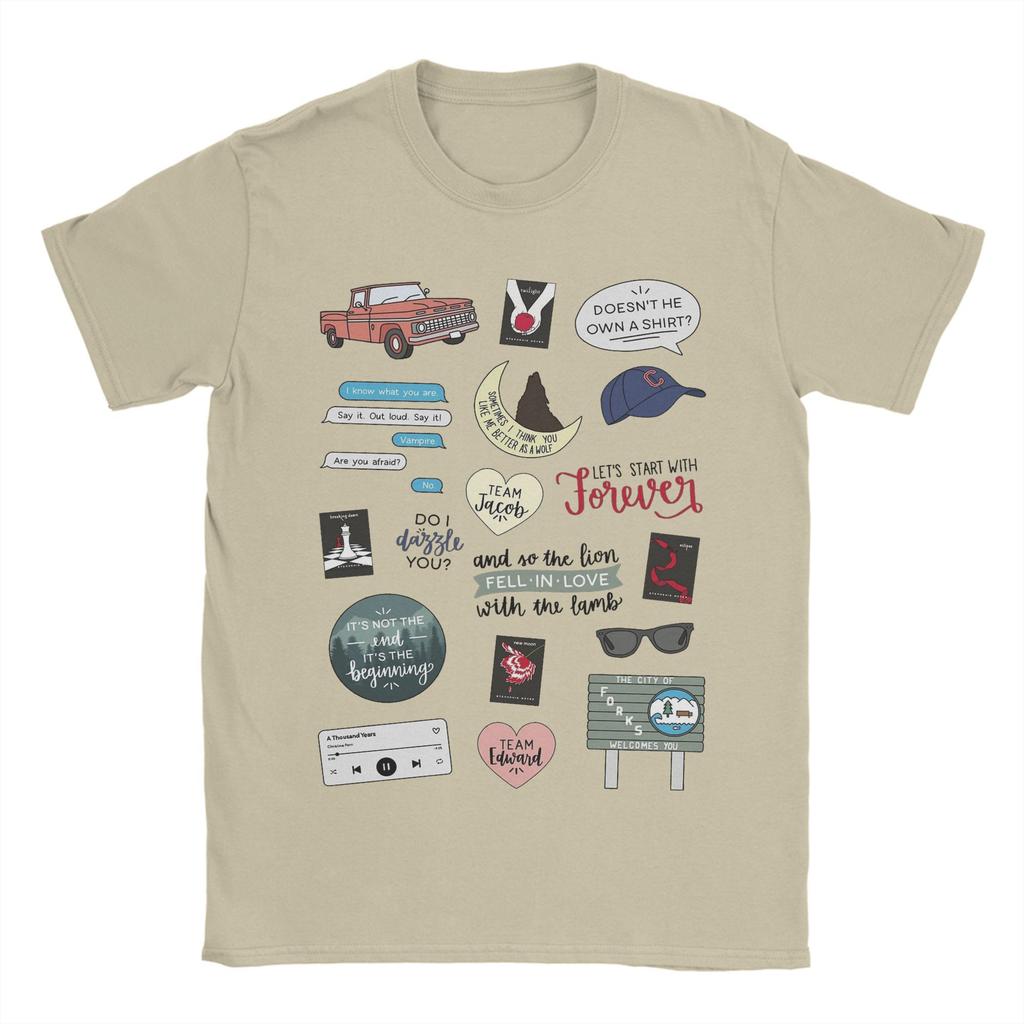 Funny Twilight Movie and Book Art T-Shirt Men O Neck T Shirt Short Sleeve Tees Gift Tops