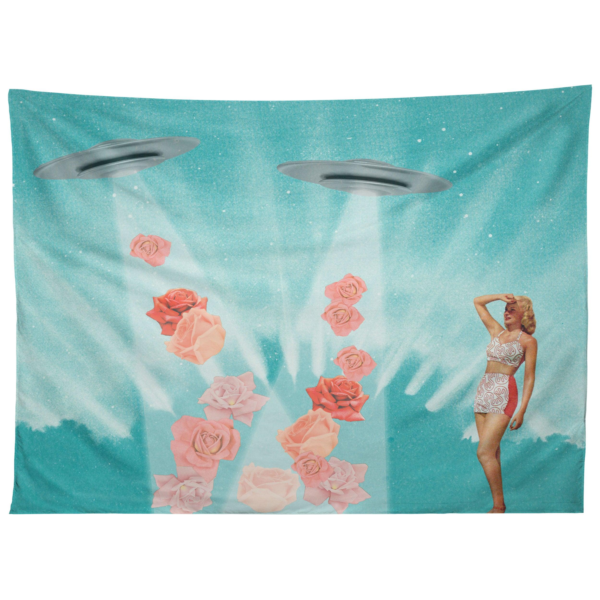FLOWER POWER SPRING IS COMING tapestry 75x100