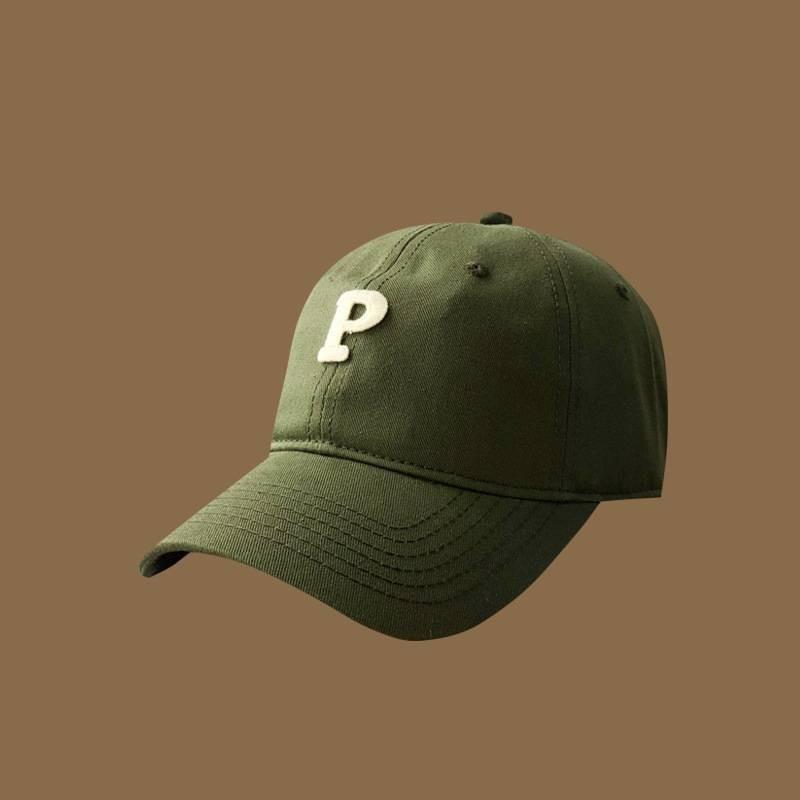 Korean Style Letter Baseball Cap Women Big Head Circumference Cap Simple Soft Top Sun Hat Men