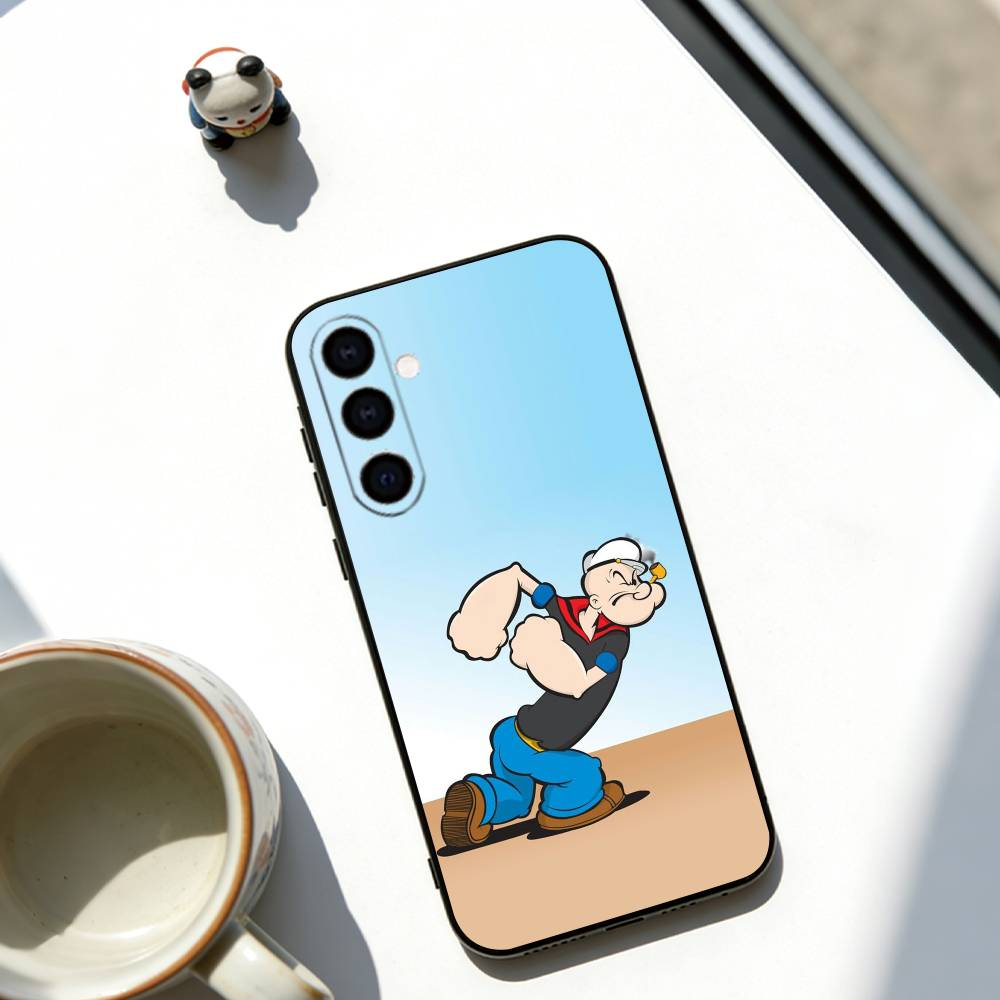 Cartoon Sailor Phone Case For Samsung Galaxy A73,A72,A71,A70,A53,A52,A51,Soft Black Cover