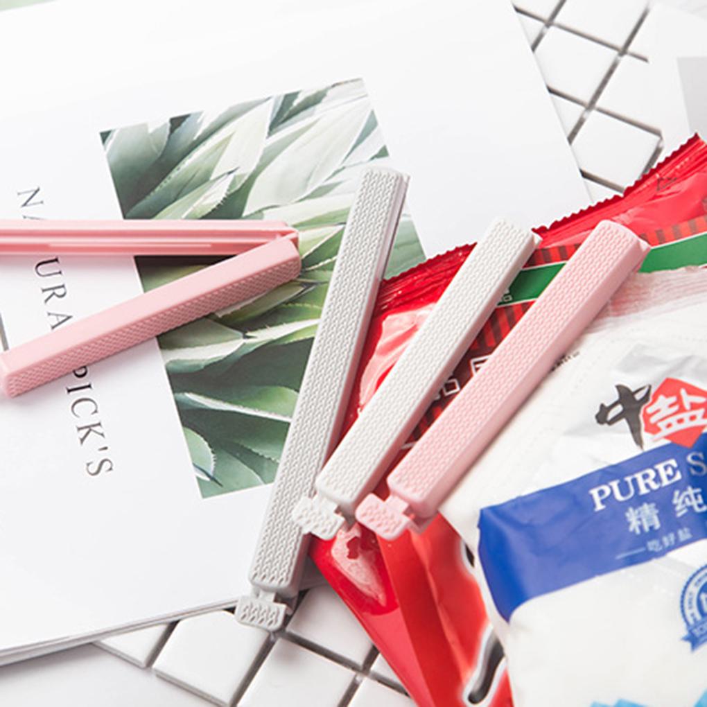 Ev Şeker Rengi Plastik Yiyecek Klipsleri Mühürleme Kelepçesi Mutfak Aleti Atıştırmalık Poşeti Mühürleyici