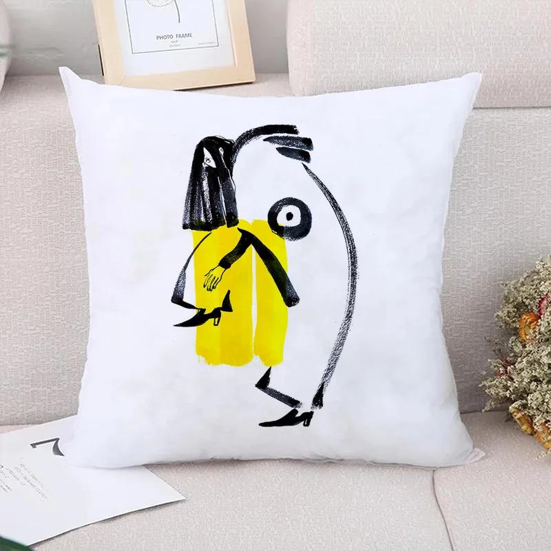 Sofa Cushions Home Decor Abstract Decorative Painting Pilow Cases Couple Pillow Pillowcases  Pillowcase Cushion Cover