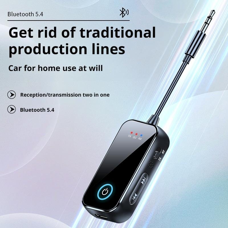 2 In 1 Bluetooth 5.4 Receiver Transmitter 3.5mm AUX Jack Airplane USB Dongle Wireless Audio Adapter For TV PC Speaker Car Kit